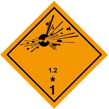 1.2类危险品标识